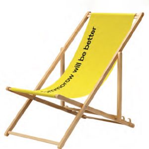 bedruckter Liegestuhl