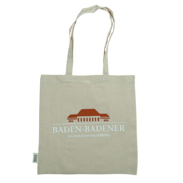 Tasche aus recycelter Baumwolle mit zweifarbigem Aufdruck
