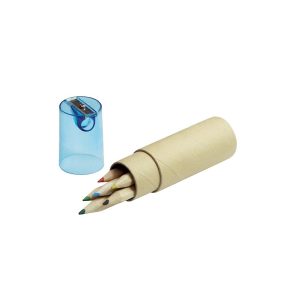 Bleistiftspitzer mit Malstiften in Box 6 Stück