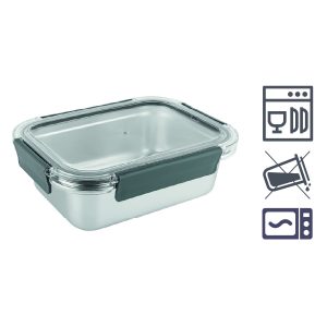 silberne Edelstahl-Lunchbox