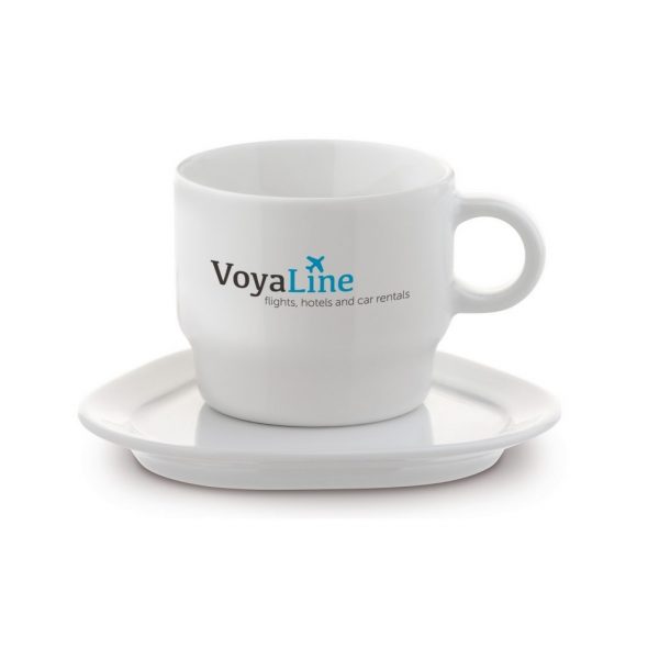 Porzellan Tasse "Satellite" 180 ml mit Unterteller