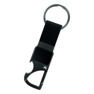 Schlüsselanhänger aus Metall mit integriertem Karabiner