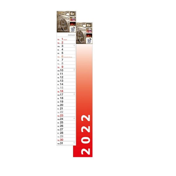 Streifenkalender mit 70 cm Länge