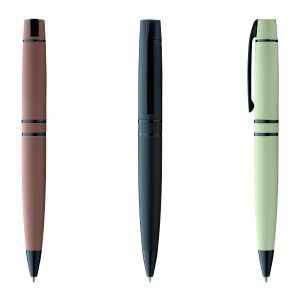 Drehkugelschreiber in braun, schwarz und beige