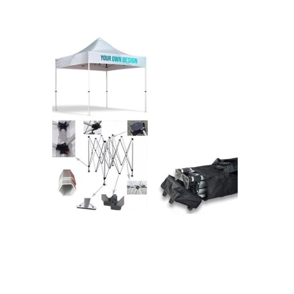 Zelt 3 x 3 Meter mit wasserdichtem Stoff