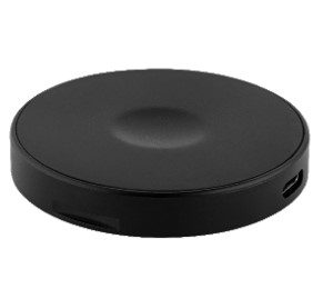 schwarze Handyhalterung mit induktiver Ladefunktion