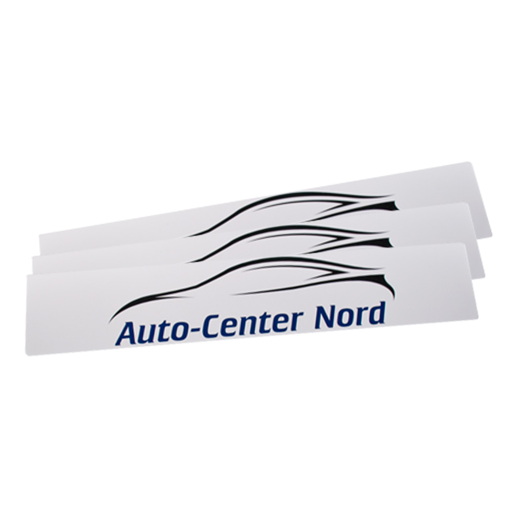 Thinletter® Kennzeicheneinleger Miniletter mit Wunschlogo Individuell 50 Stück Thinletter® Kennzeicheneinleger Miniletter mit Wunschlogo Individuell 50 Stück