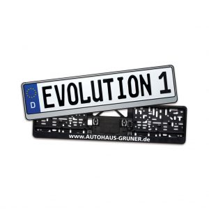 Kennzeichenhalter "Evolution 1" mit Druck | Produktbild