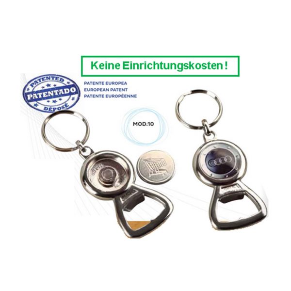 Schlüsselanhänger mit Werbung "Coiny Opener" | Produktbild